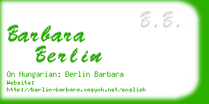 barbara berlin business card